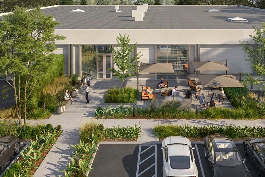 Exterior rendering of 305 North Mathilda in Sunnyvale, Silicon Valley, Ca