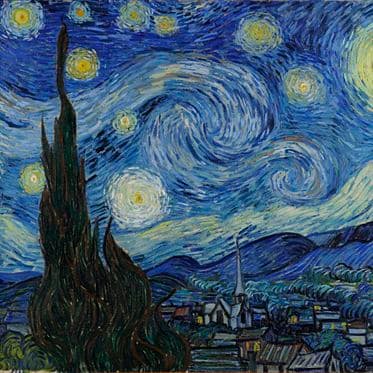 Painting of Starry Night by Vincent van Gogh